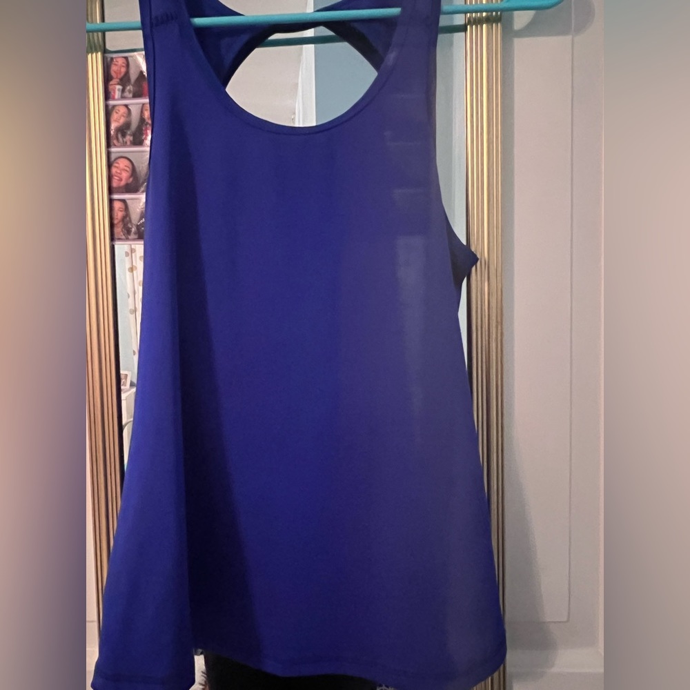 Blue Workout Tank Top